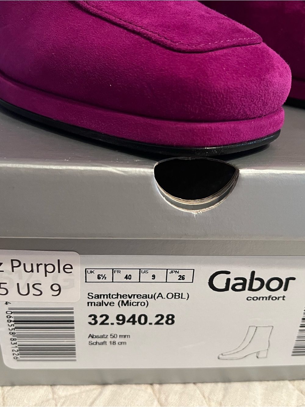 Women’s Suede High Ankle /low calf   Boots in Fuchsia Purple Color
Gabor 
NWT - Picture 2 of 5